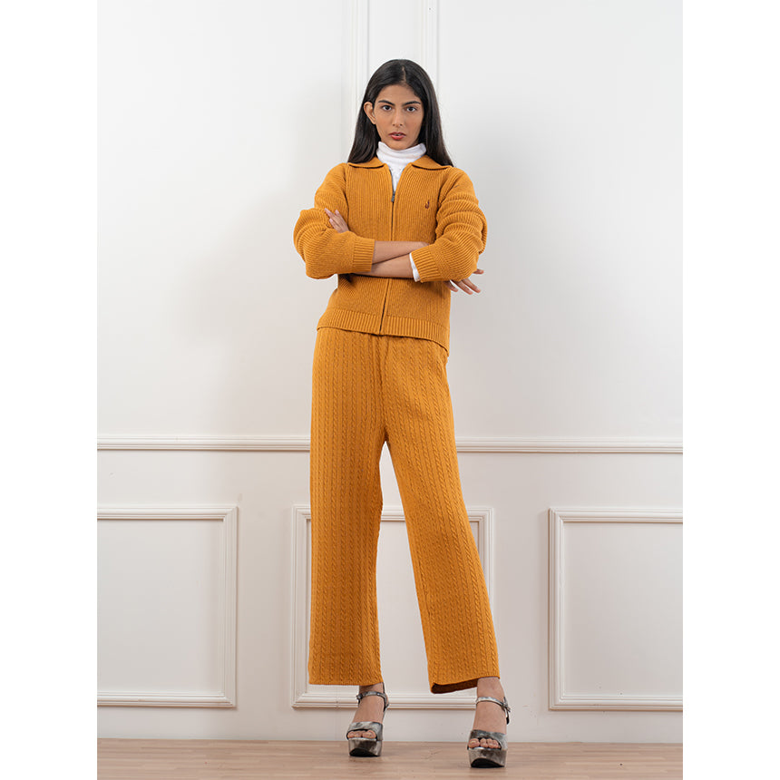 BASIC ZIPPER SET-MUSTARD