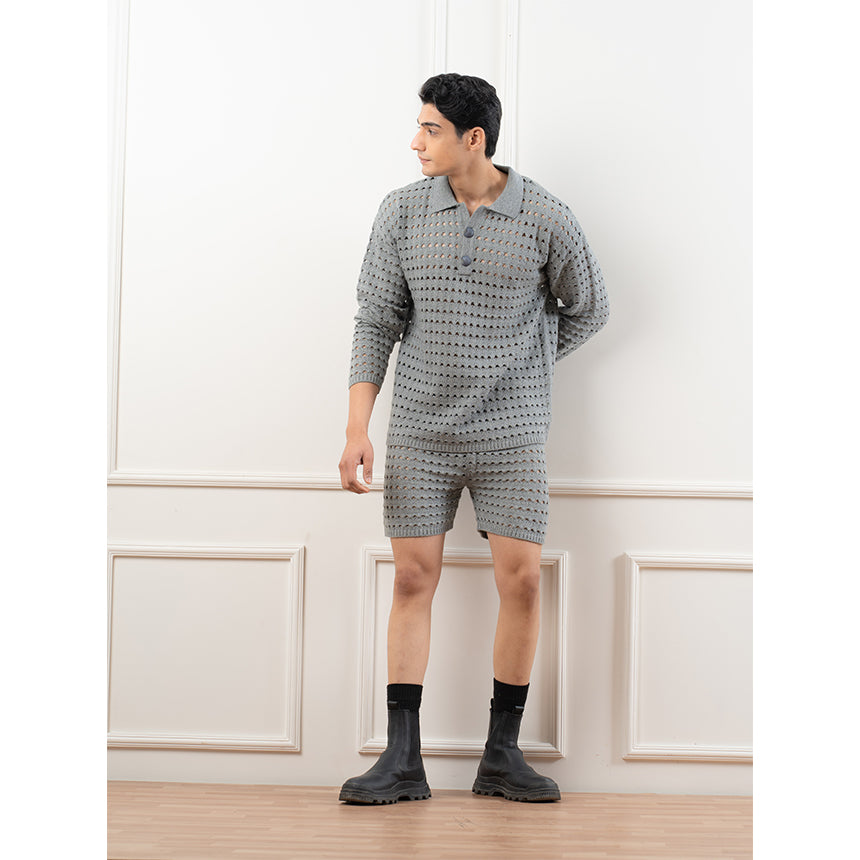 PEEKABOO CO-ORD-GREY