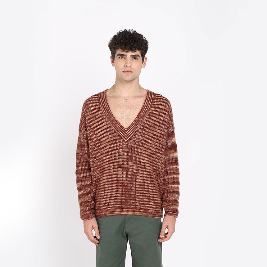 GRINDLE PULLOVER IN FAUX MINK-BROWN