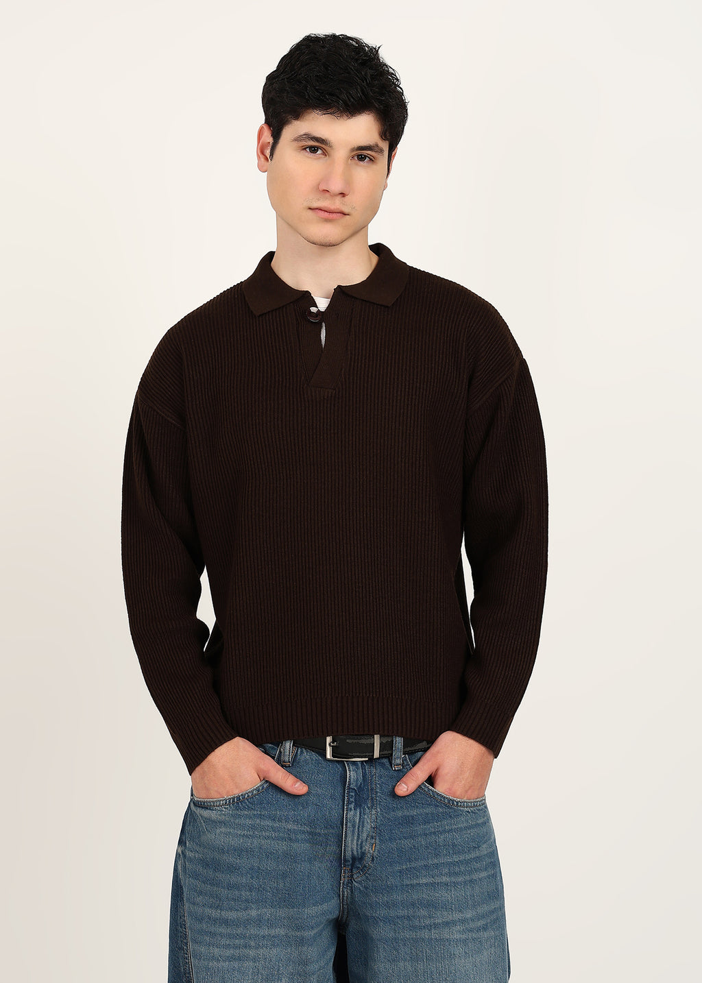 JIIA BASIC TOP - CHOCOLATE BROWN