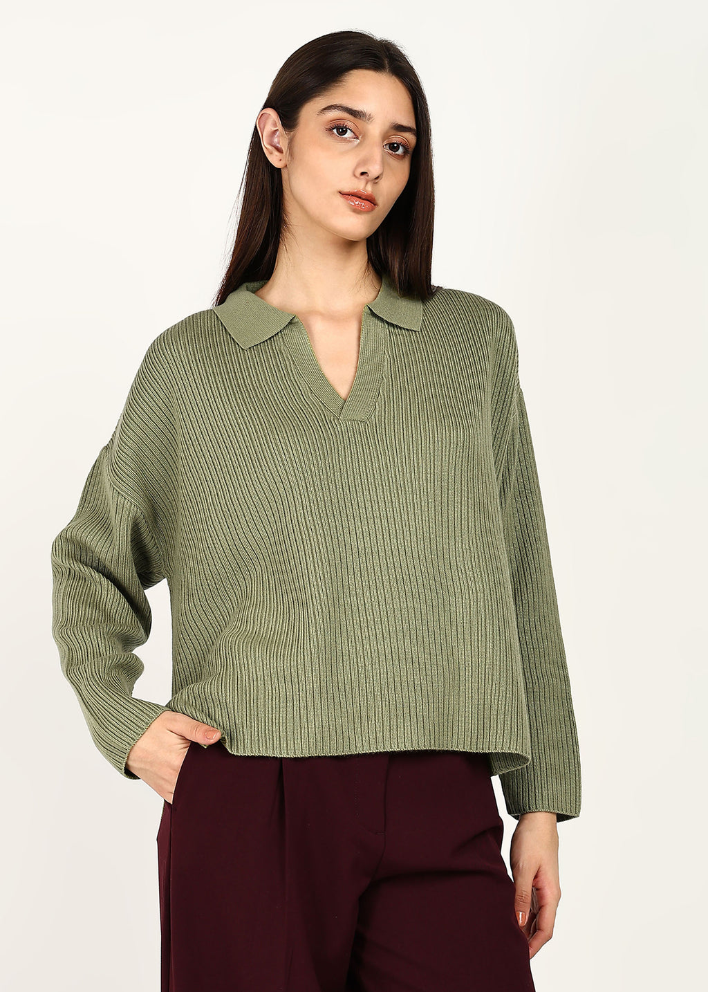 JIIA BASIC TOP - PISTACCHIO GREEN