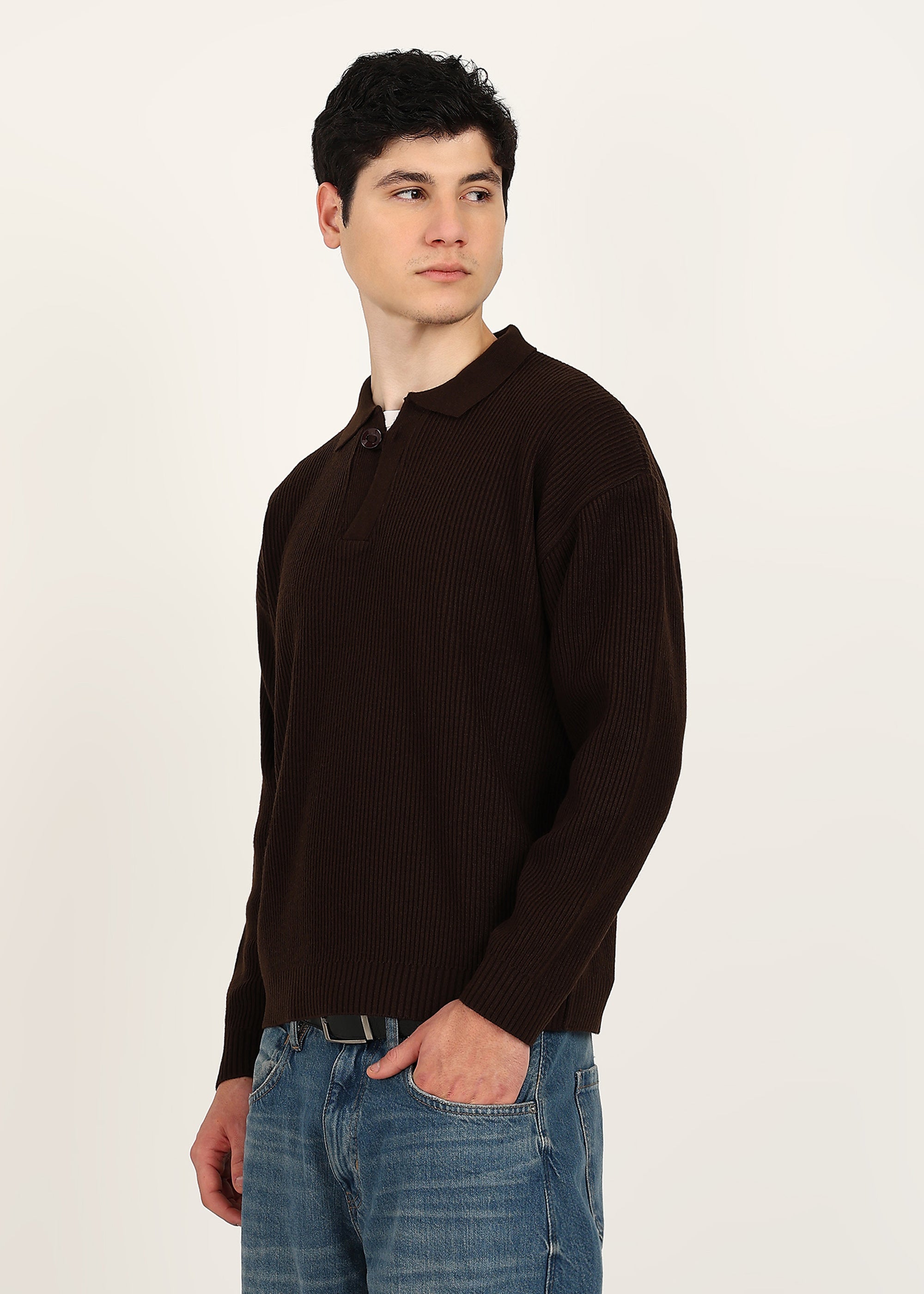 JIIA BASIC TOP - CHOCOLATE BROWN