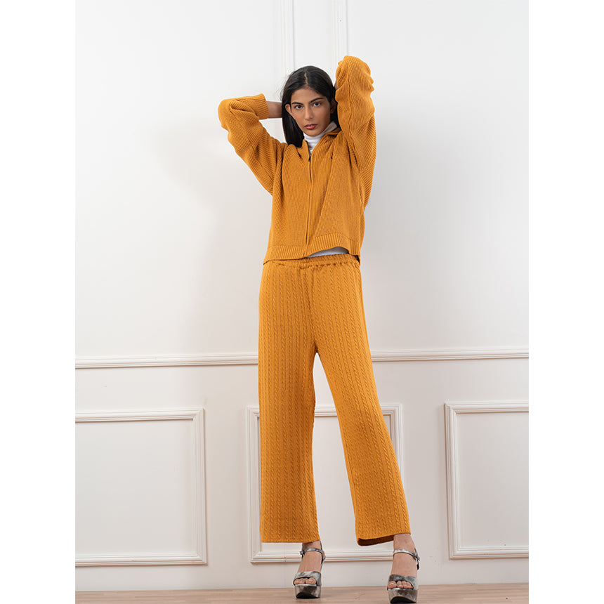 BASIC ZIPPER SET-MUSTARD