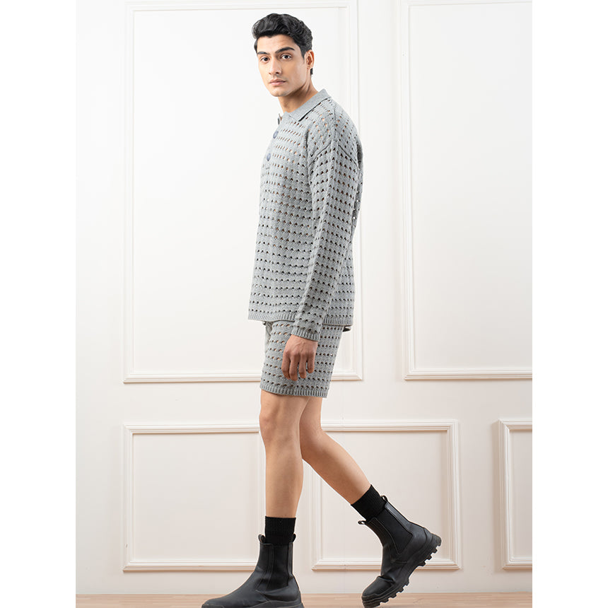 PEEKABOO CO-ORD-GREY