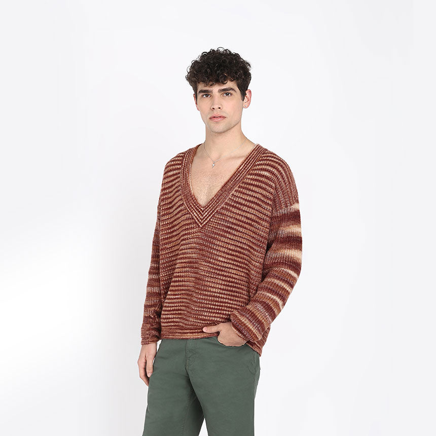 GRINDLE PULLOVER IN FAUX MINK-BROWN