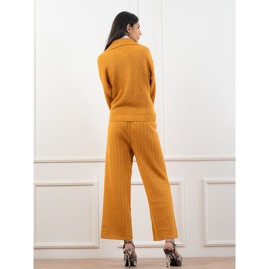 BASIC ZIPPER SET-MUSTARD