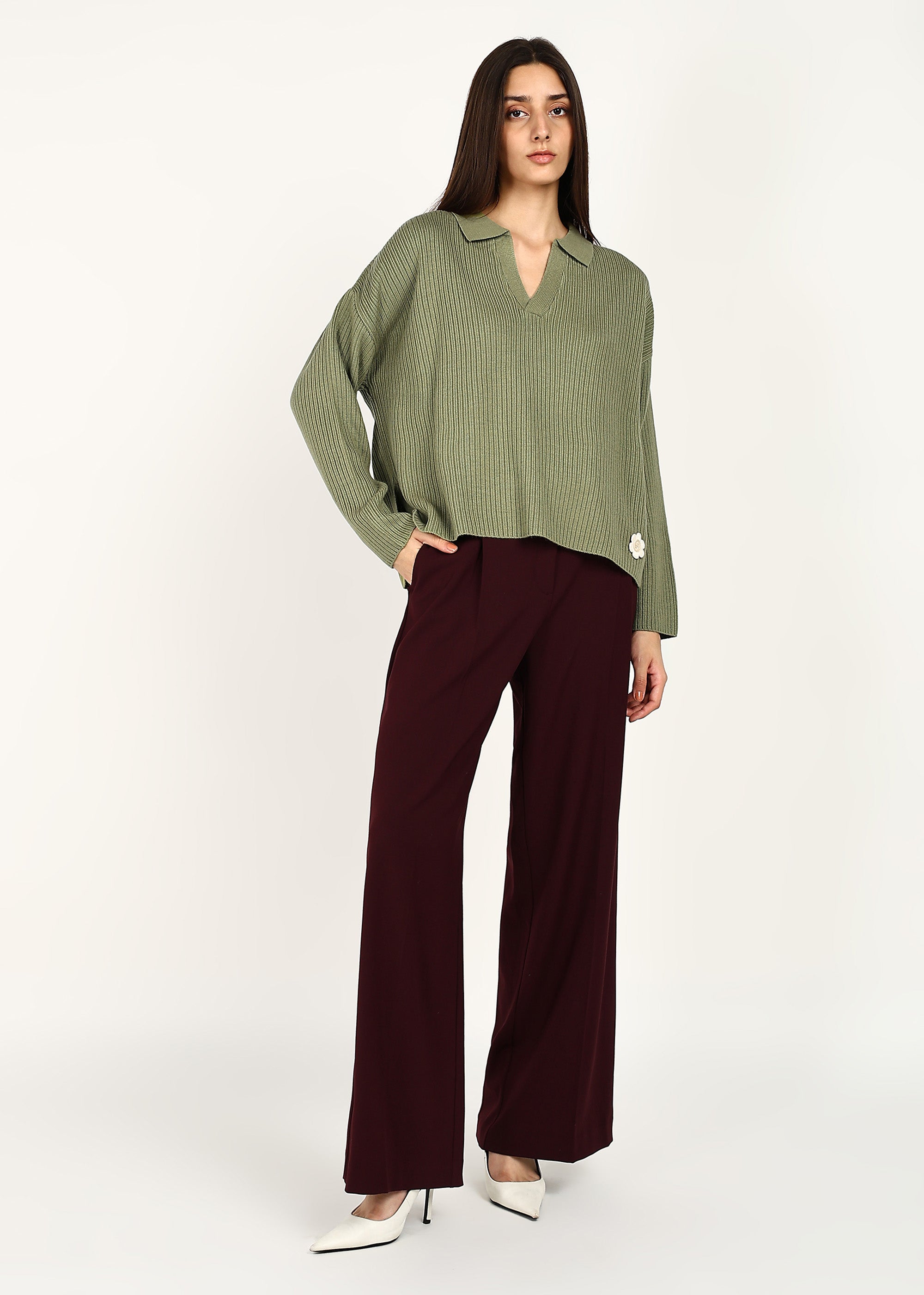 JIIA BASIC TOP - PISTACCHIO GREEN
