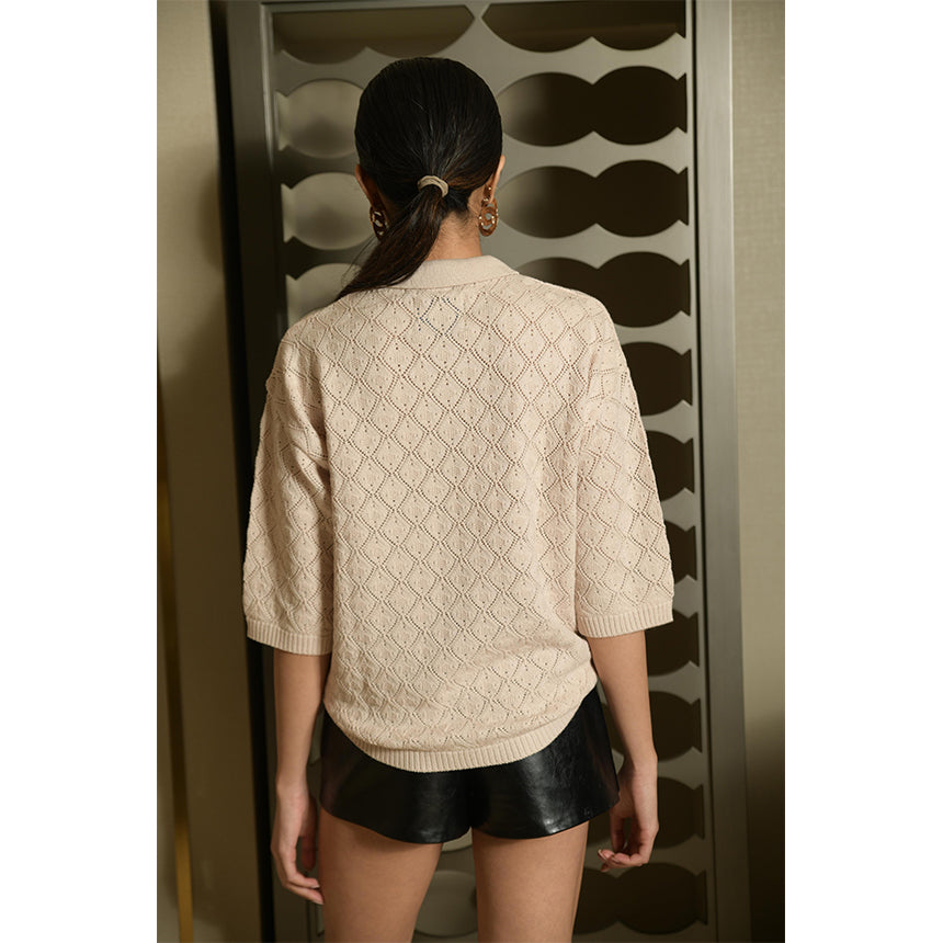 REGAL POINTELLE POLO-CAMEL