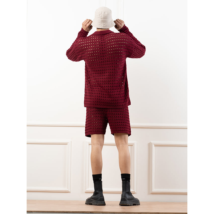 PEEKABOO CO-ORD-MAROON