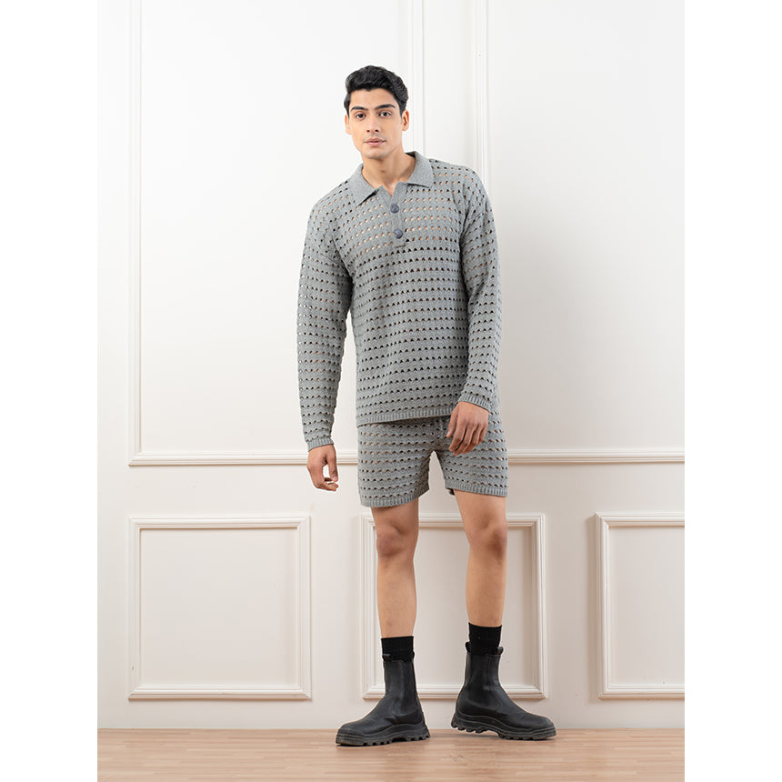 PEEKABOO CO-ORD-GREY