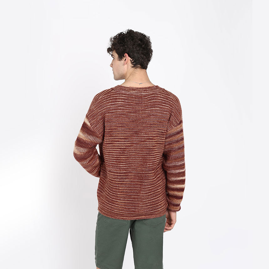 GRINDLE PULLOVER IN FAUX MINK-BROWN