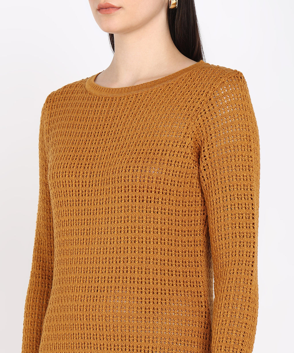 LONG DRESS IN MESH KNIT