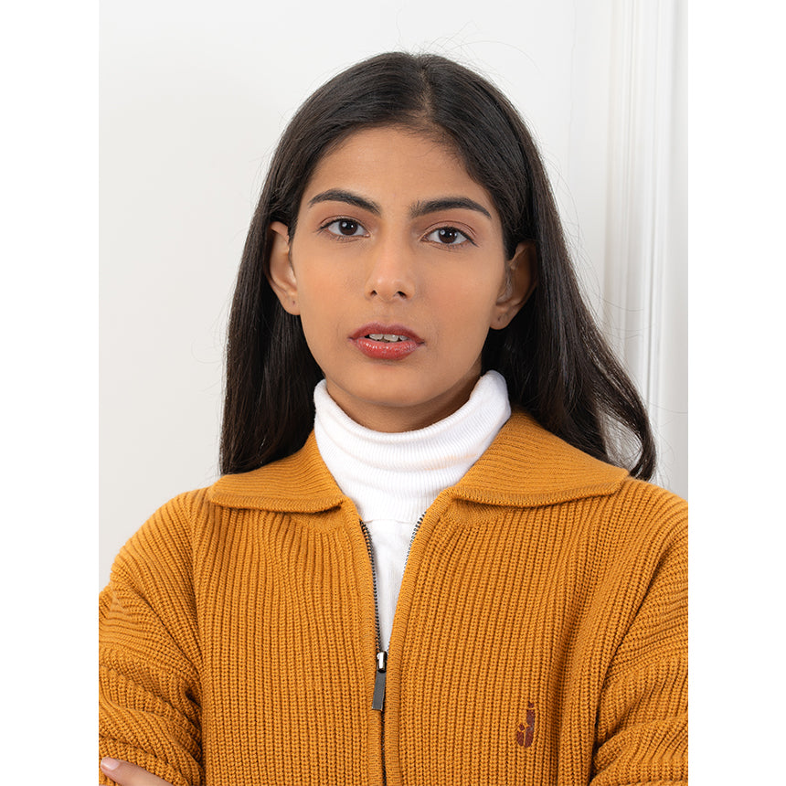 BASIC ZIPPER SET-MUSTARD