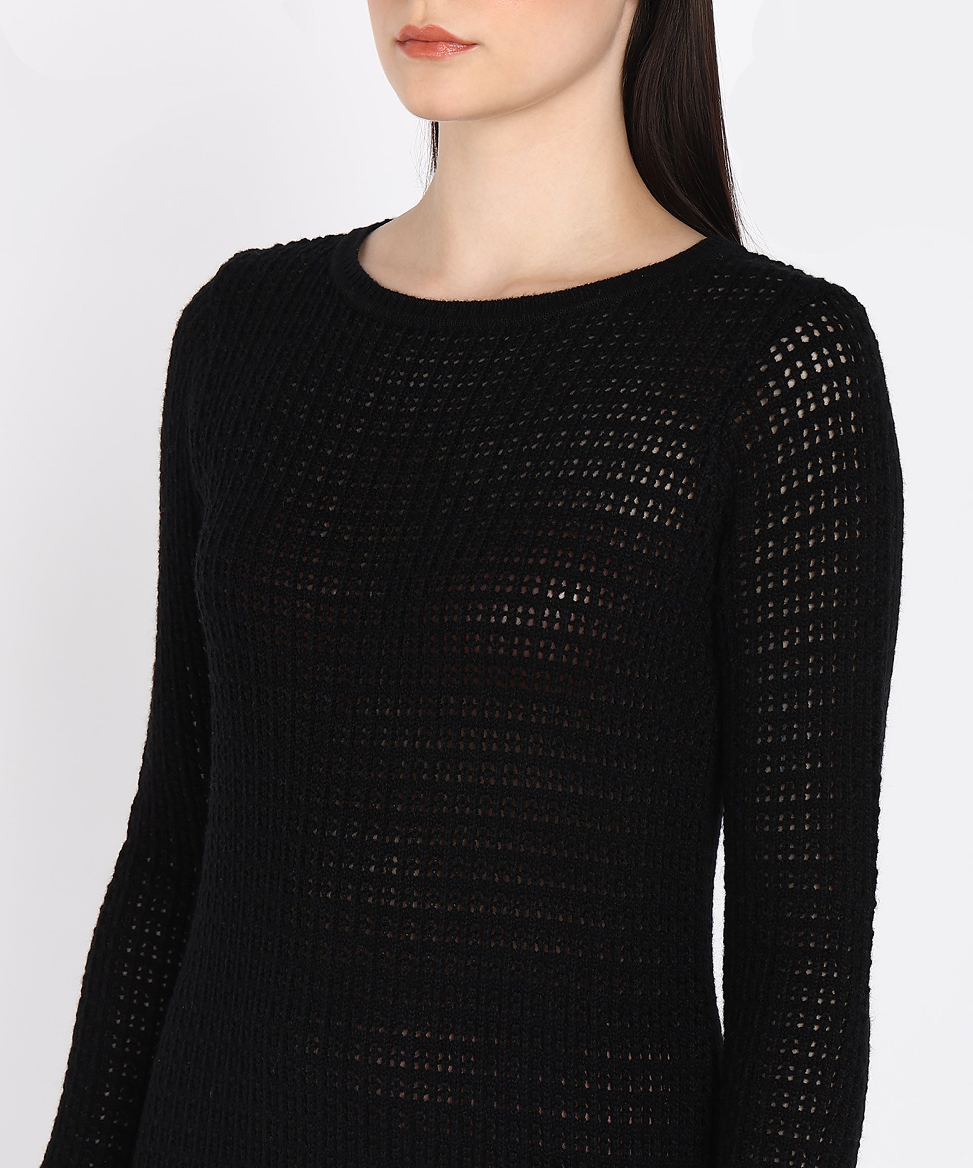 LONG DRESS IN MESH KNIT