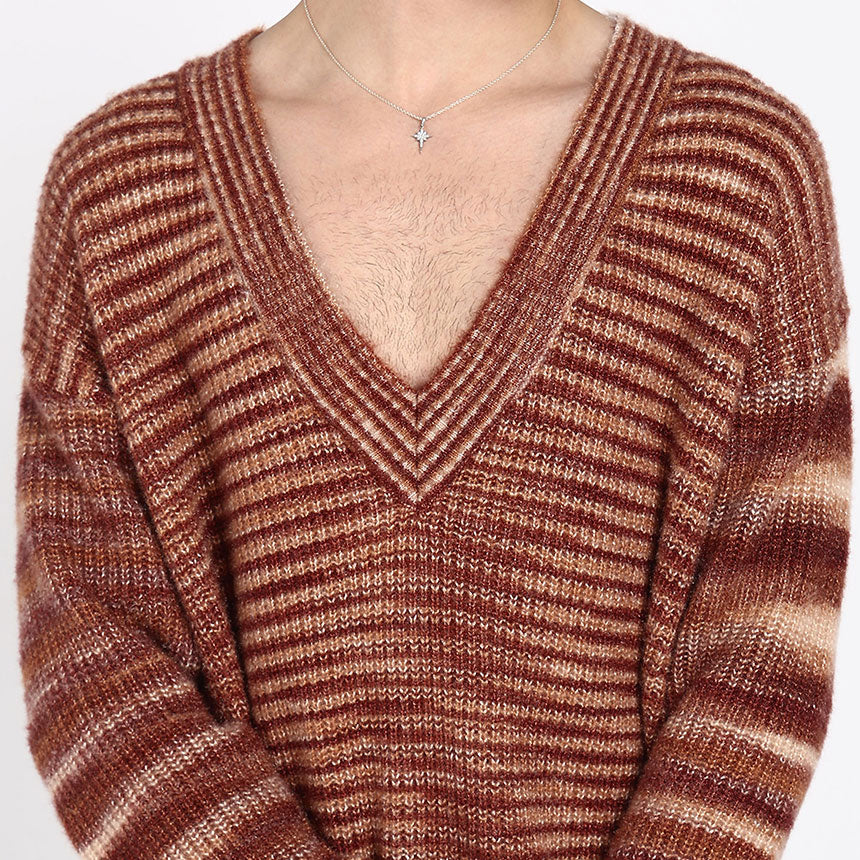 GRINDLE PULLOVER IN FAUX MINK-BROWN