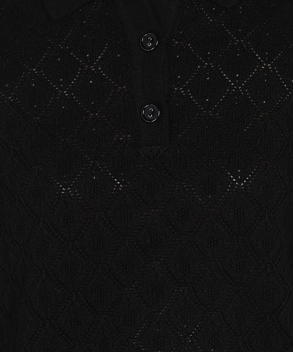 REGAL POINTELLE POLO-BLACK