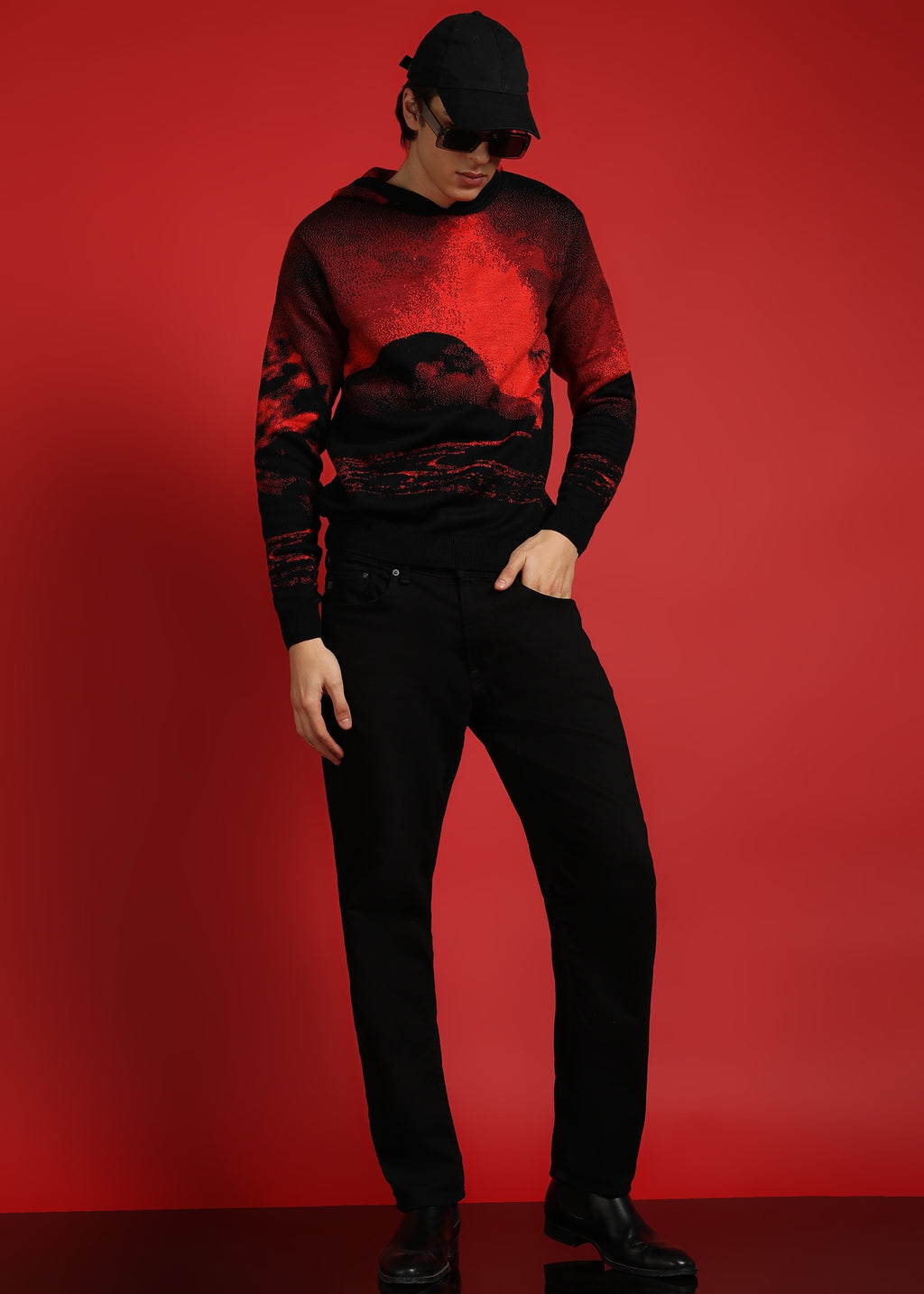 Jiia X ArtFront  Volcano Sweater Hoodie