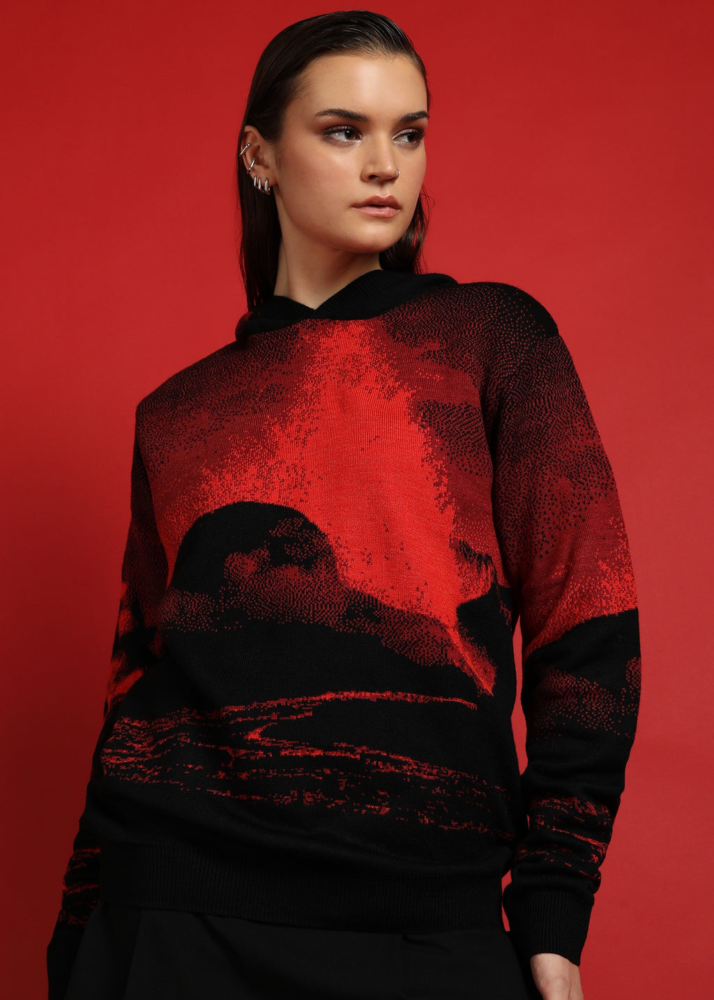 Jiia X ArtFront  Volcano Sweater Hoodie