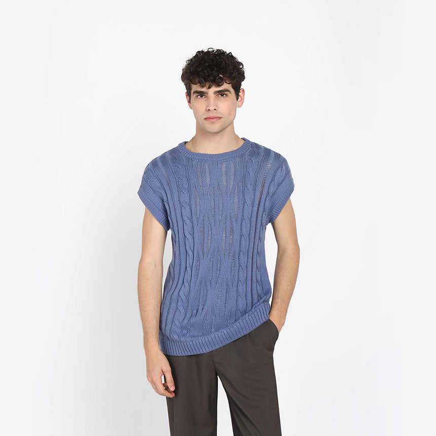 FLOATING MESH VEST-SKY BLUE