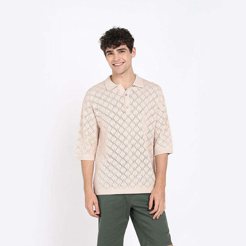 REGAL POINTELLE POLO-CAMEL