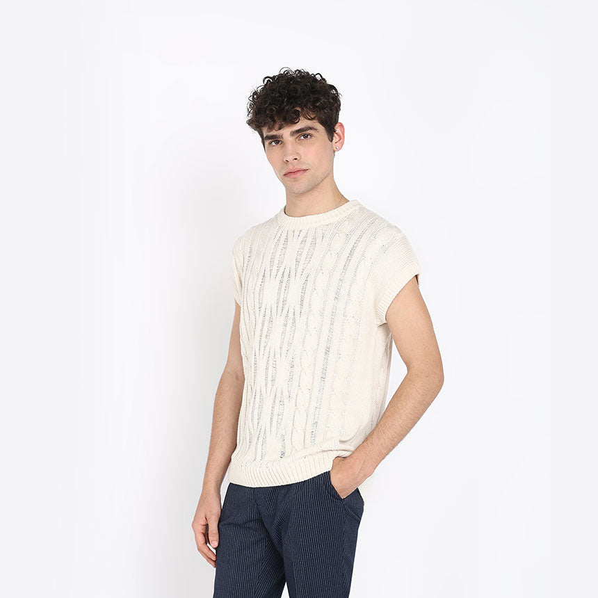 FLOATING MESH VEST-WHITE