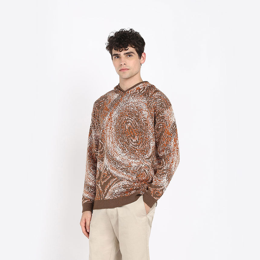GALAXY HOODIE-BROWN