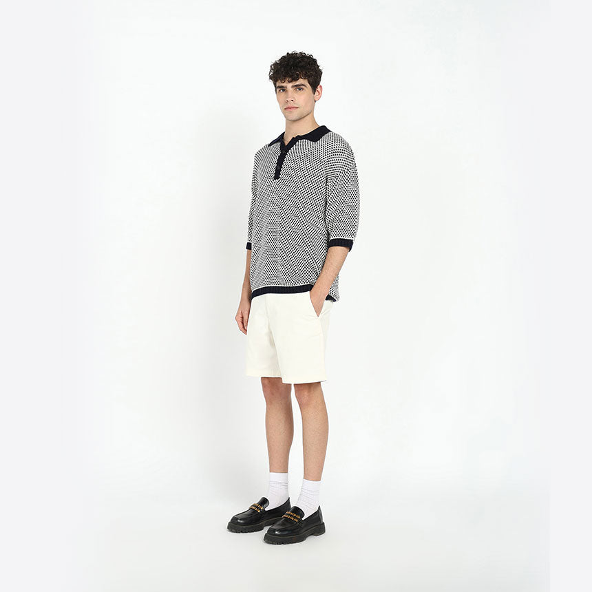 MICRO HEARTS POLO-NAVY