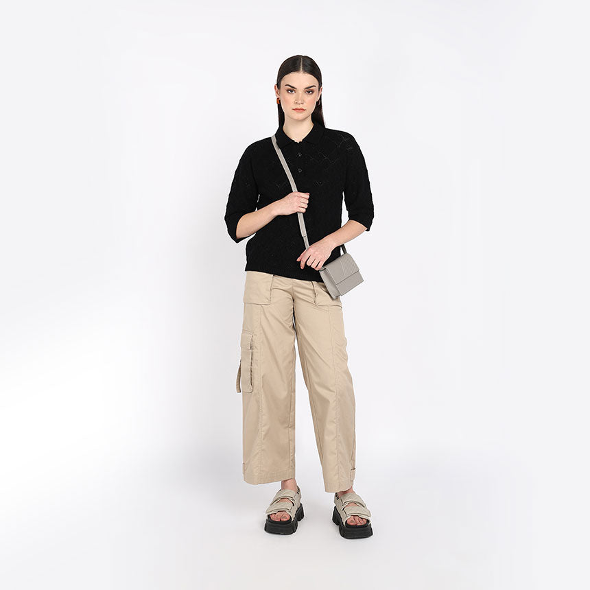 REGAL POINTELLE POLO-BLACK