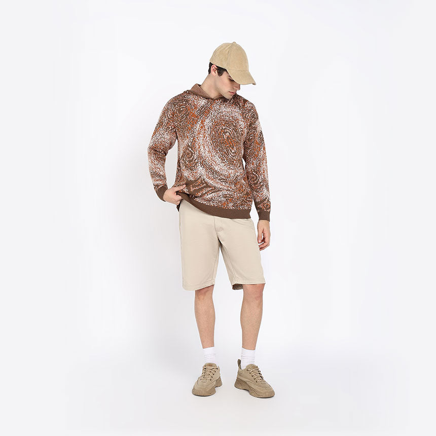 GALAXY HOODIE-BROWN
