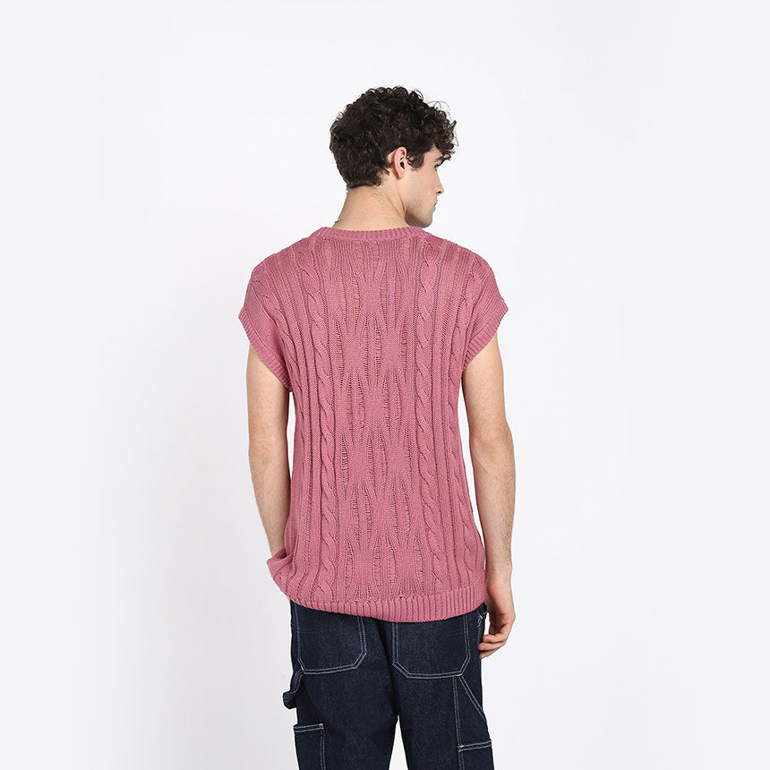 FLOATING MESH VEST-PINK