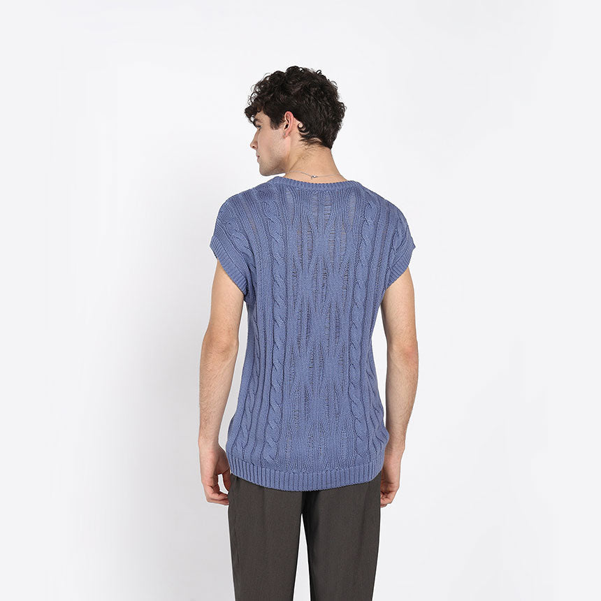 FLOATING MESH VEST-SKY BLUE