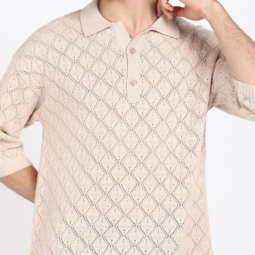 REGAL POINTELLE POLO-CAMEL