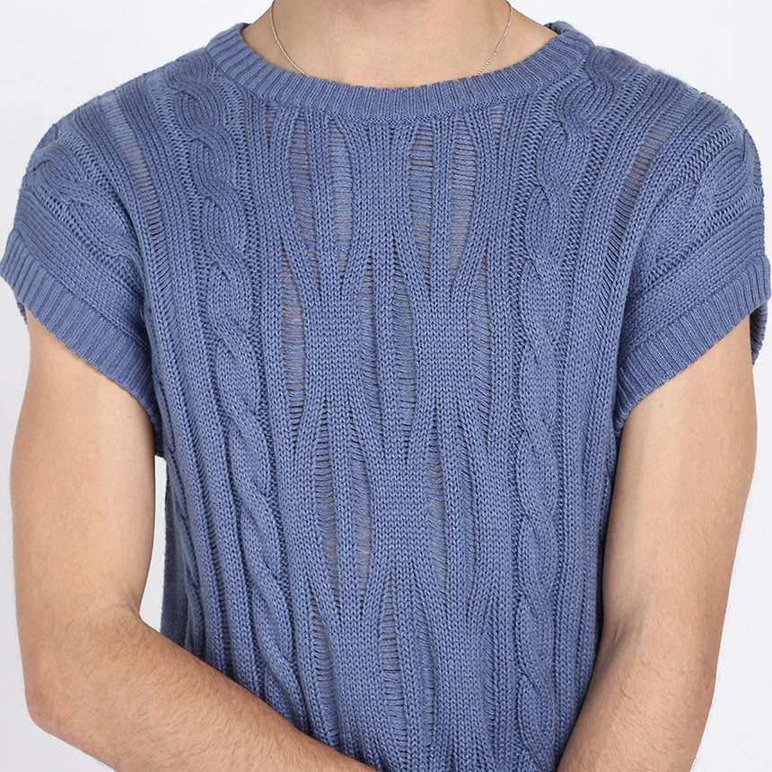 FLOATING MESH VEST-SKY BLUE