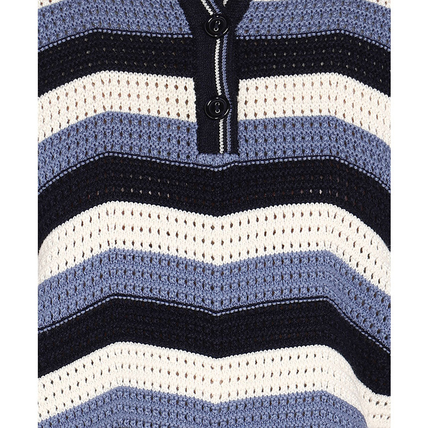 CHEVRON CROP POLO-SKY BLUE