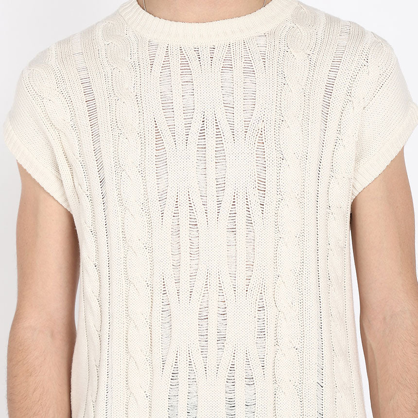 FLOATING MESH VEST-WHITE