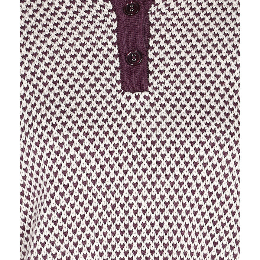 MICRO HEARTS CROPPED POLO-PURPLE