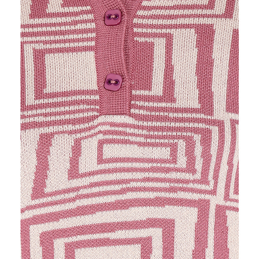 MIRAGE LONG SLEEVE POLO-PINK
