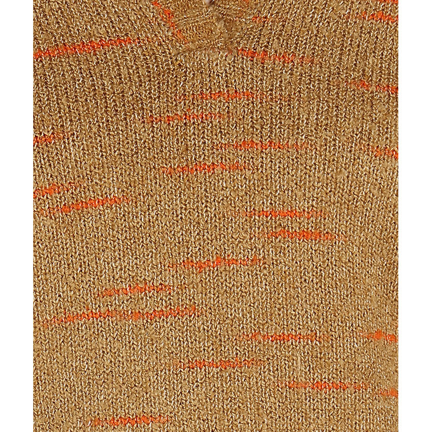 SPACE DYED BOUCLE YARN POLO-BEIGE